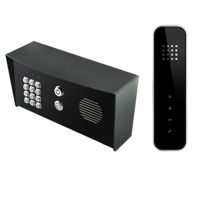 AES SLIM-HF-IMPK-PED Slim Hardwired Audio Imperial Kit with keypad Black